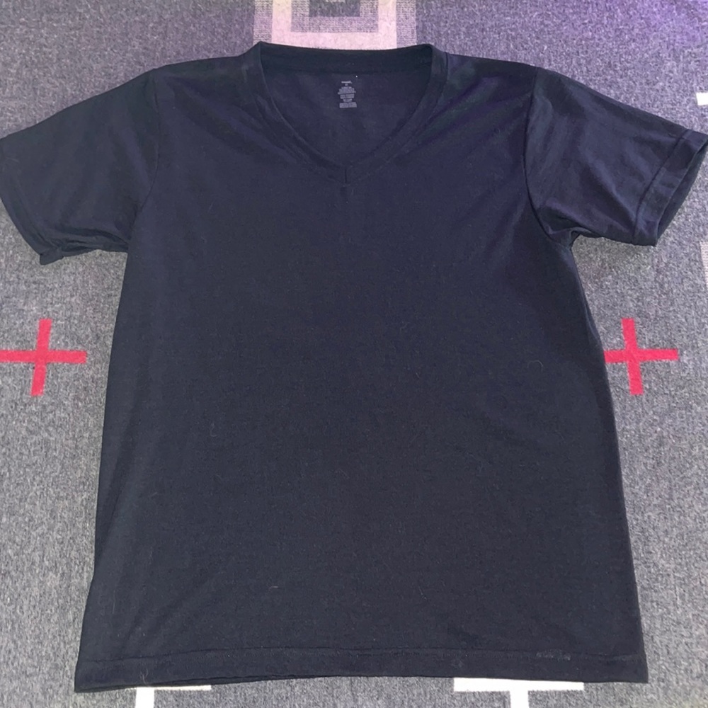 Plain black V Neck